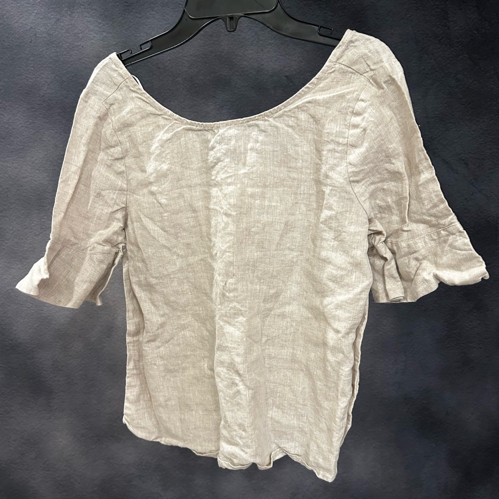 100% Linen ANTONIO MELANI Cream Blouse XS